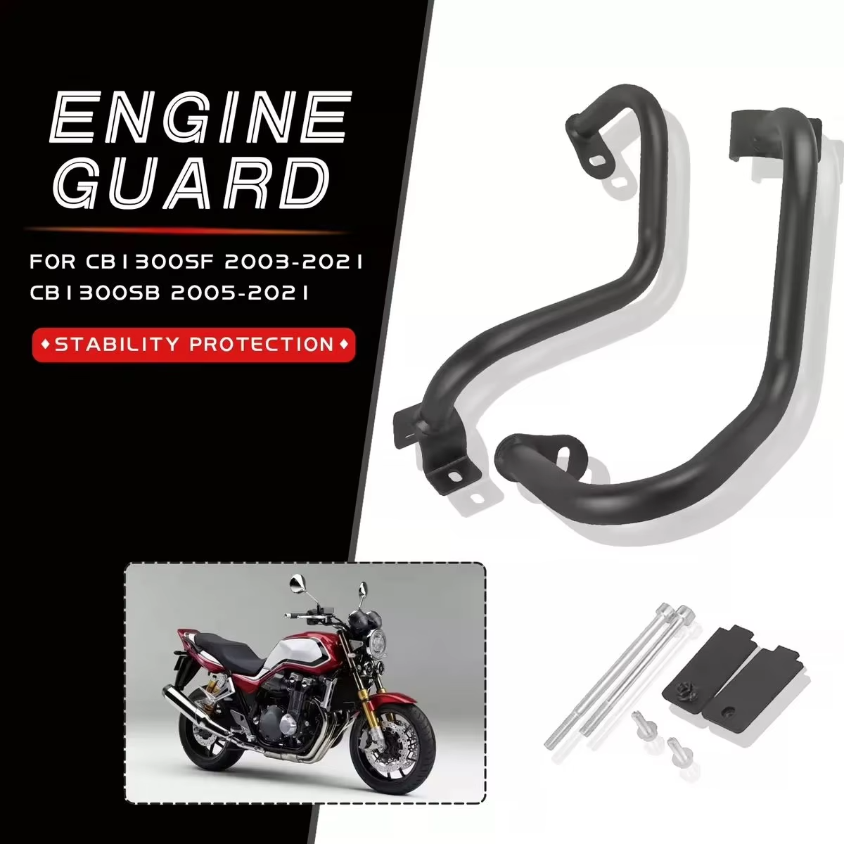 CB1300SF 2003-2021/ CB1300SB 2005-2021 Crash Guard Bars Engine Cover Set