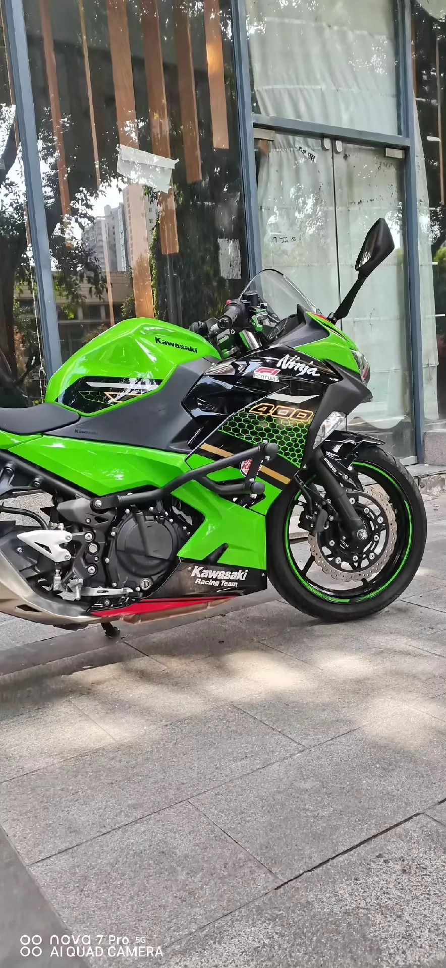 Ninja400 Crash Bars Carbon Steel Kawasaki Motorcycle Engine Cover Guard Set