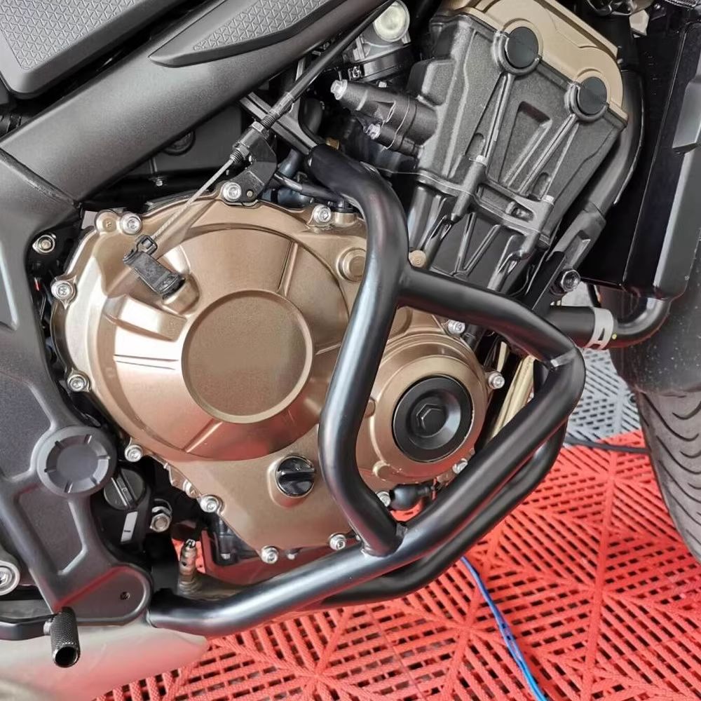 HONDA CB650R 2019-2021 Carbon Steel Crash Bars Engine Cover Guard Set